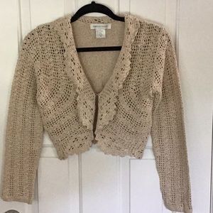 Newport News tan shrug with clasp